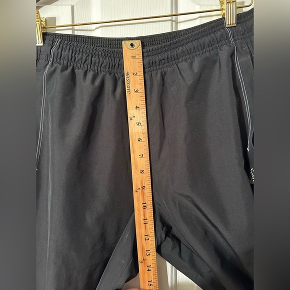 ADIDAS Retro 2010 Men’s Black Large Ankle Zip Windbreaker Pants Three Stripes - Picture 5 of 16